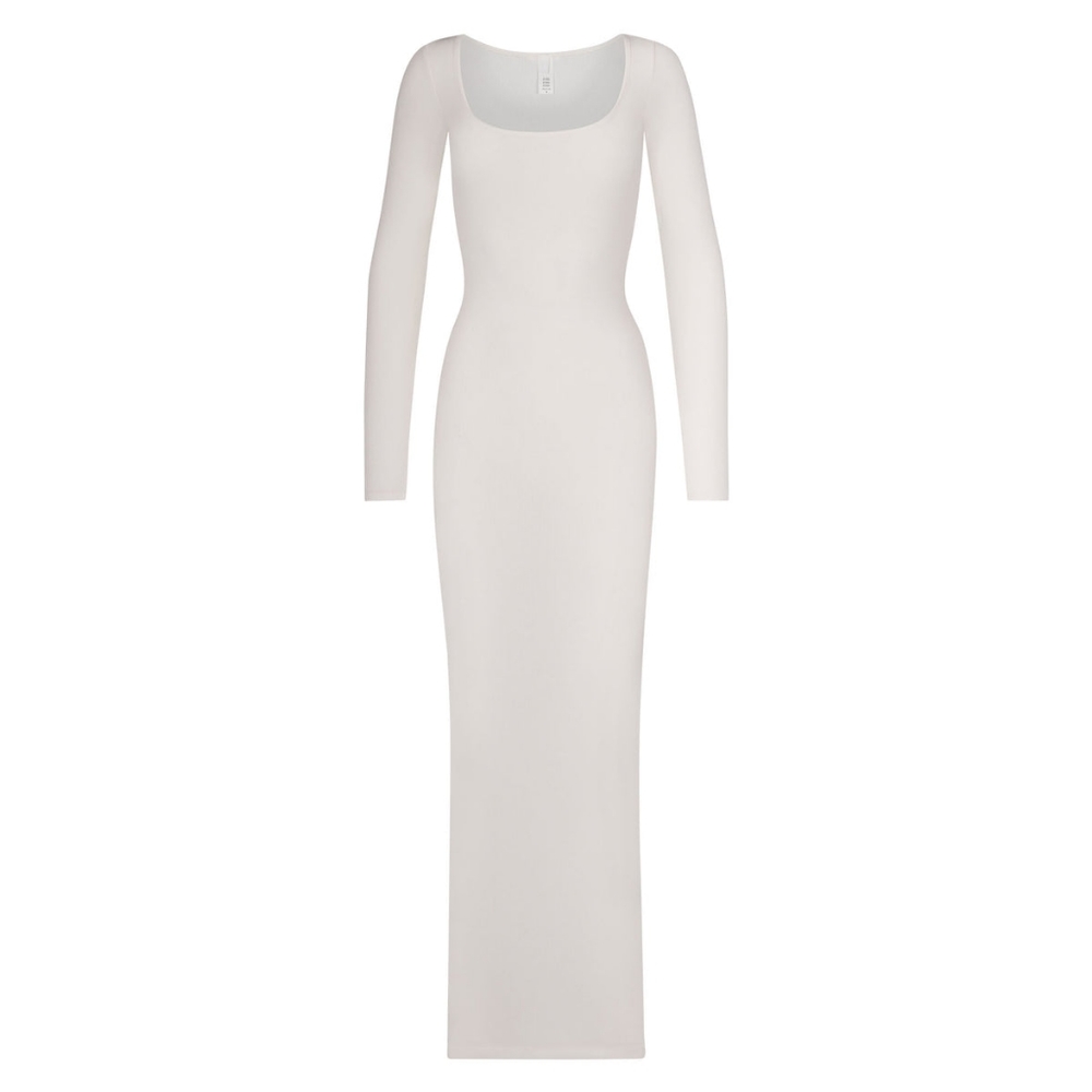 1. NWT SKIMS SOFT LOUNGE LONG SLEEVE DRESS IN MARBLE
